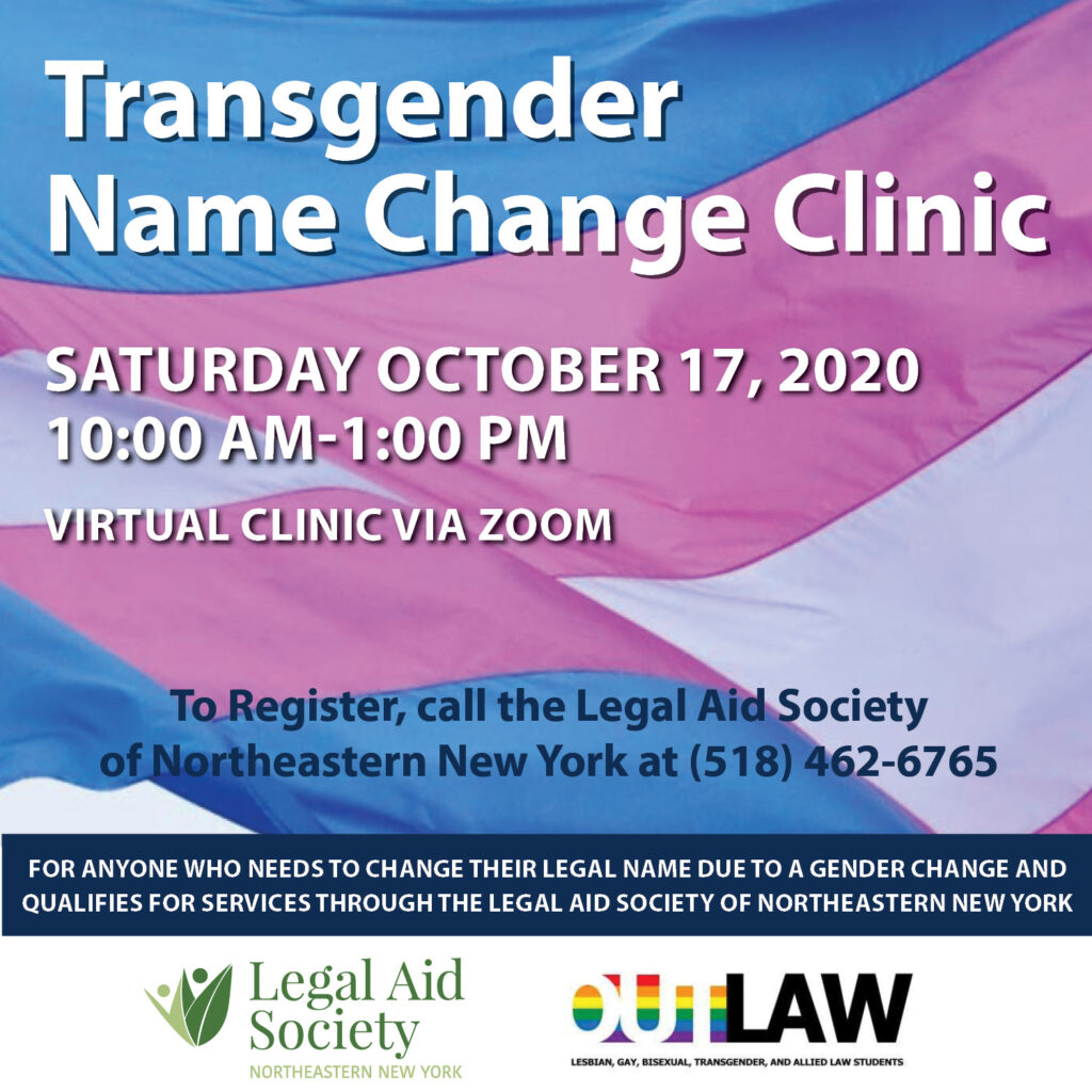 Transgender Name Change Clinic Legal Aid Society of Northeastern New York