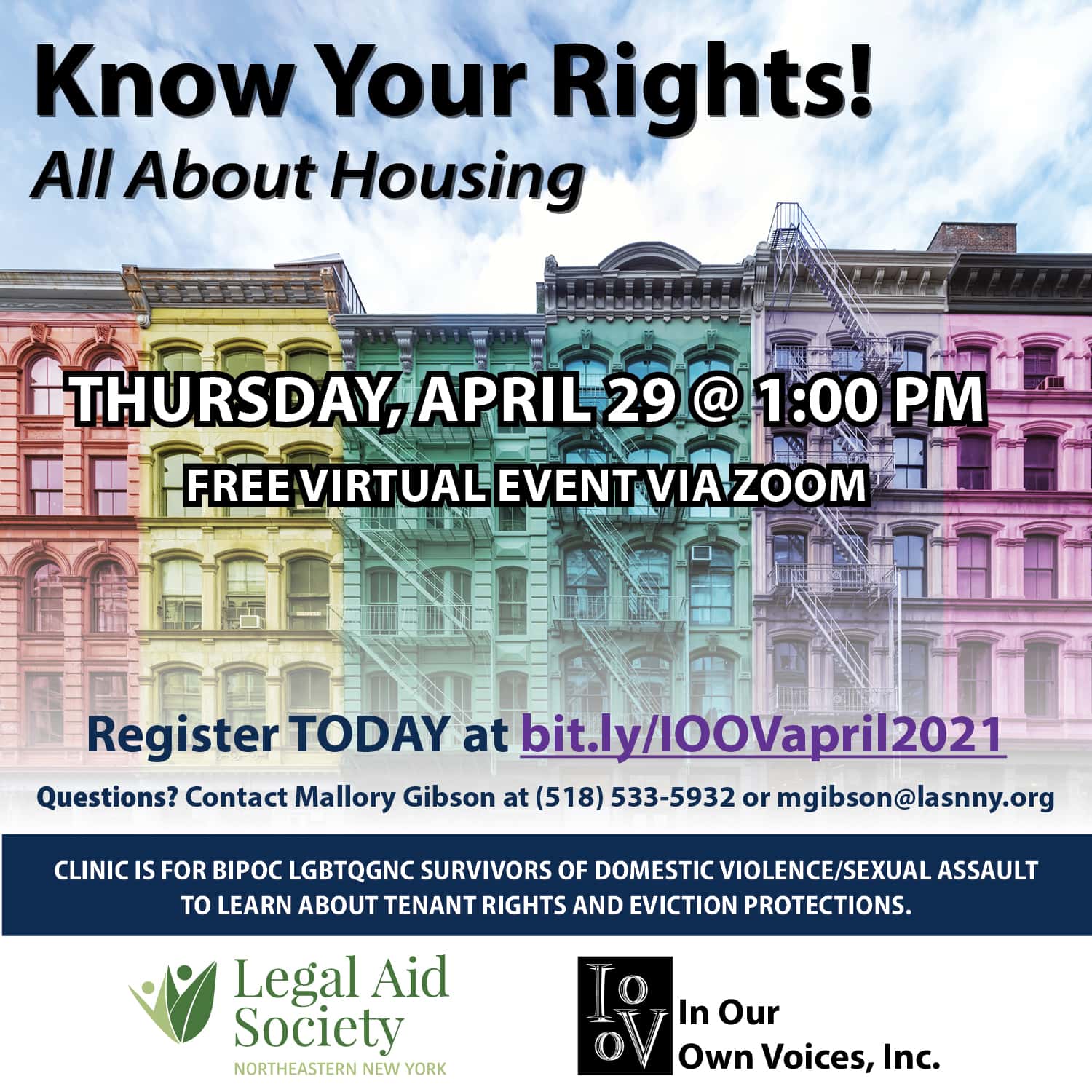 Know Your Rights! Tenant Rights & Eviction Protections for BIPOC LGBTQGNC DV/SA Survivors